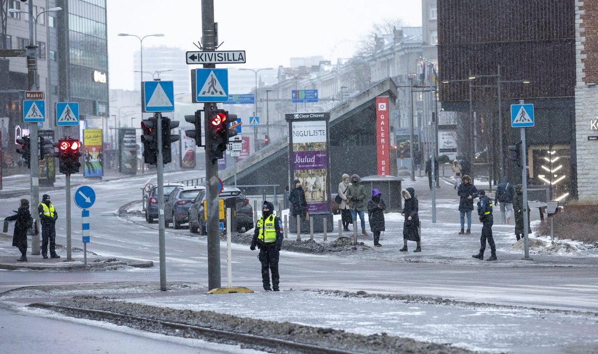Eile võis politseid kohata pea igal pool Tallinna kesklinnas. 