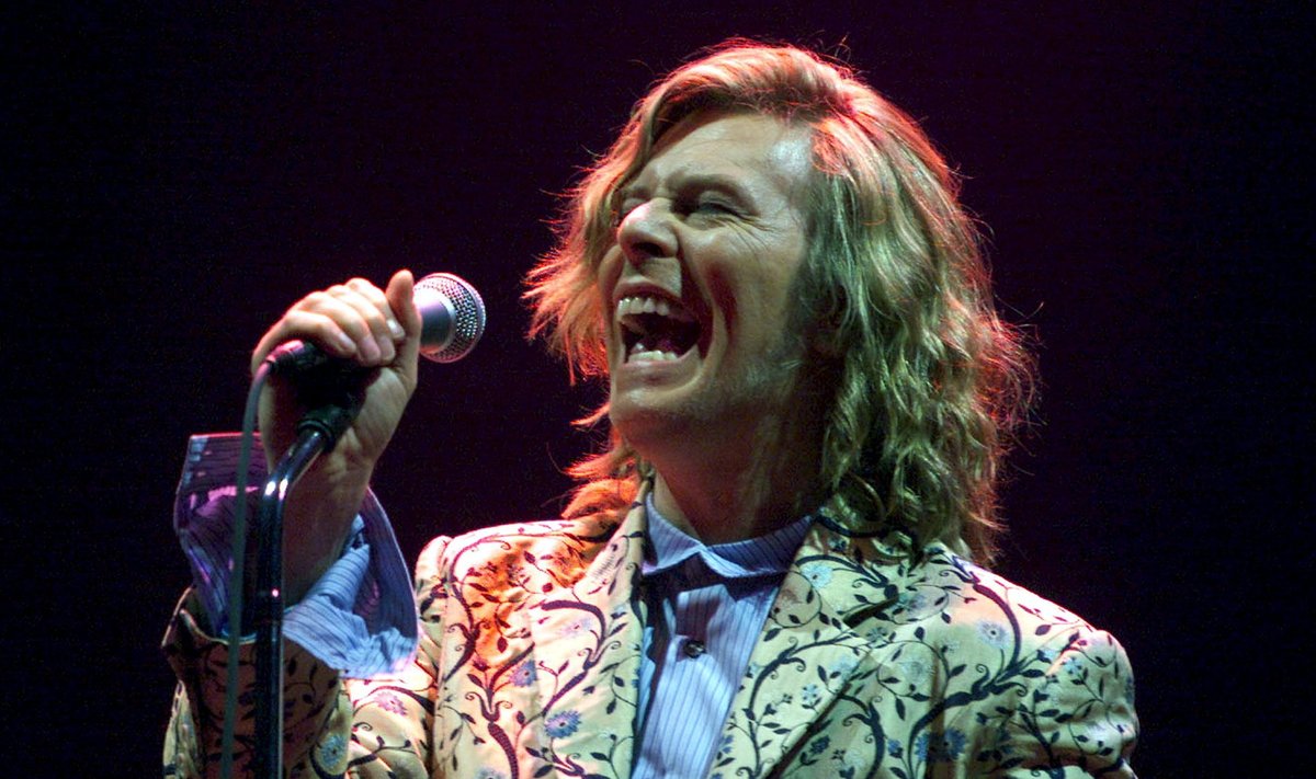 File photo of David Bowie performing at the Glastonbury Festival