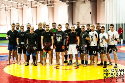 MMA võistlustiim suvises treeninglaagris Pärnus (juuli 2015).