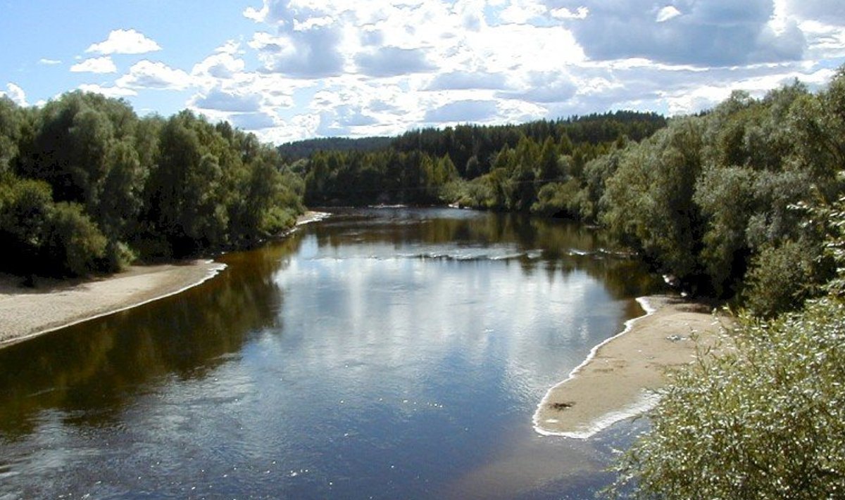 Niisugune on Gauja jõgi Cēsise lähedal.