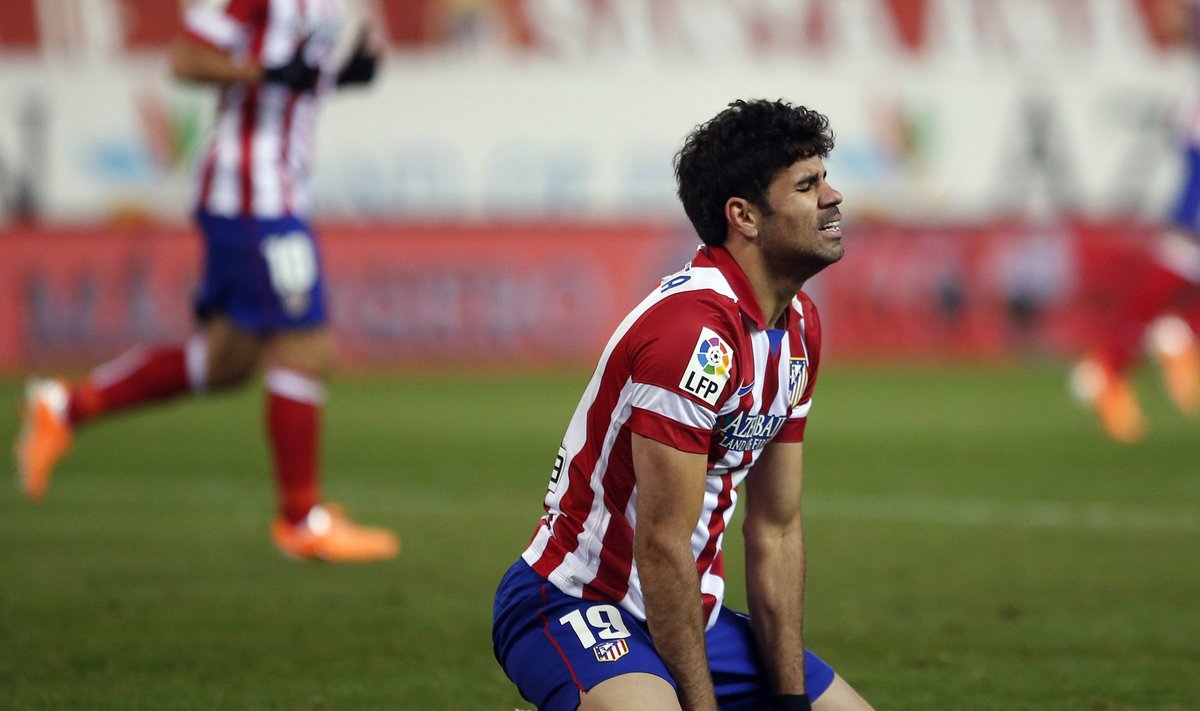 Madridi Atletico ründaja Diego Costa eilses viigimängus Sevillaga.