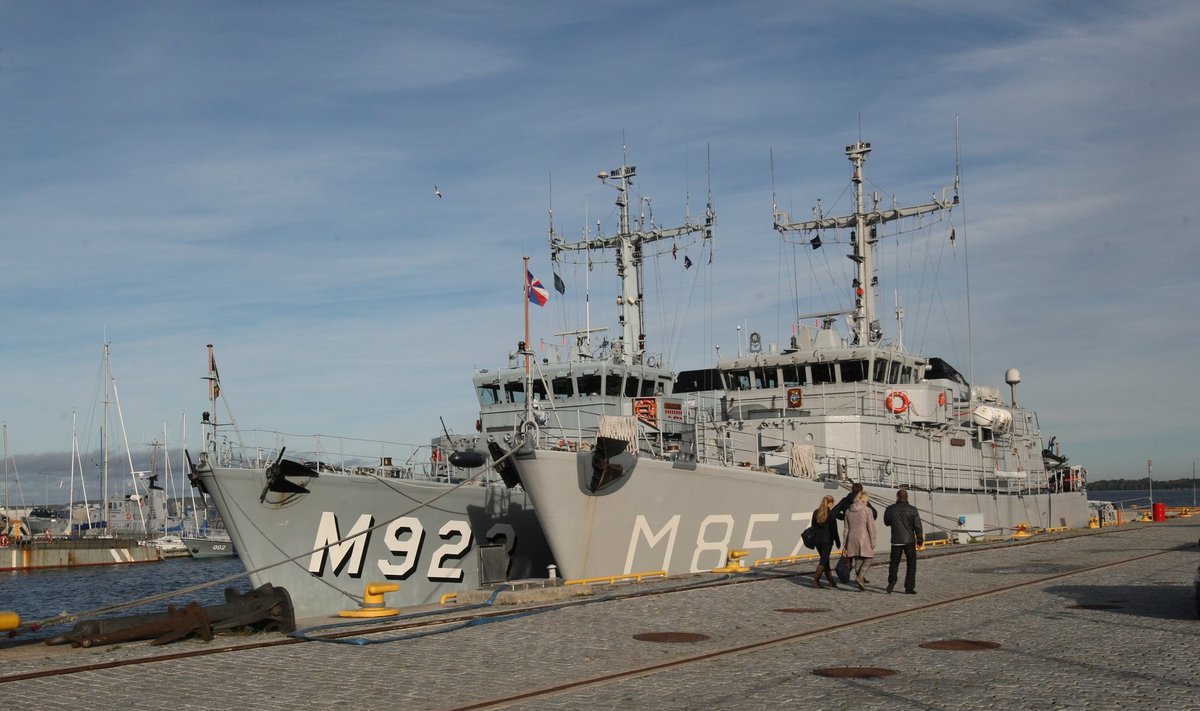 NATO miinitõrjelaevad Tallinna Lennusadamas