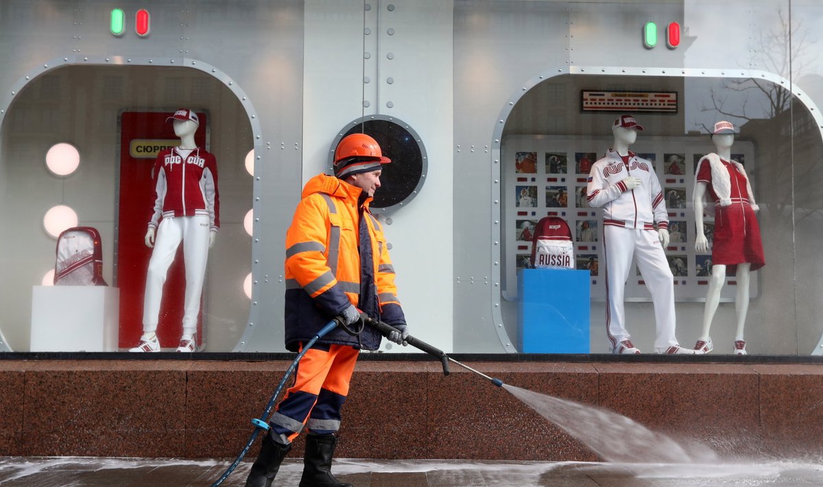 Tänavate desinfitseerimine Moskvas