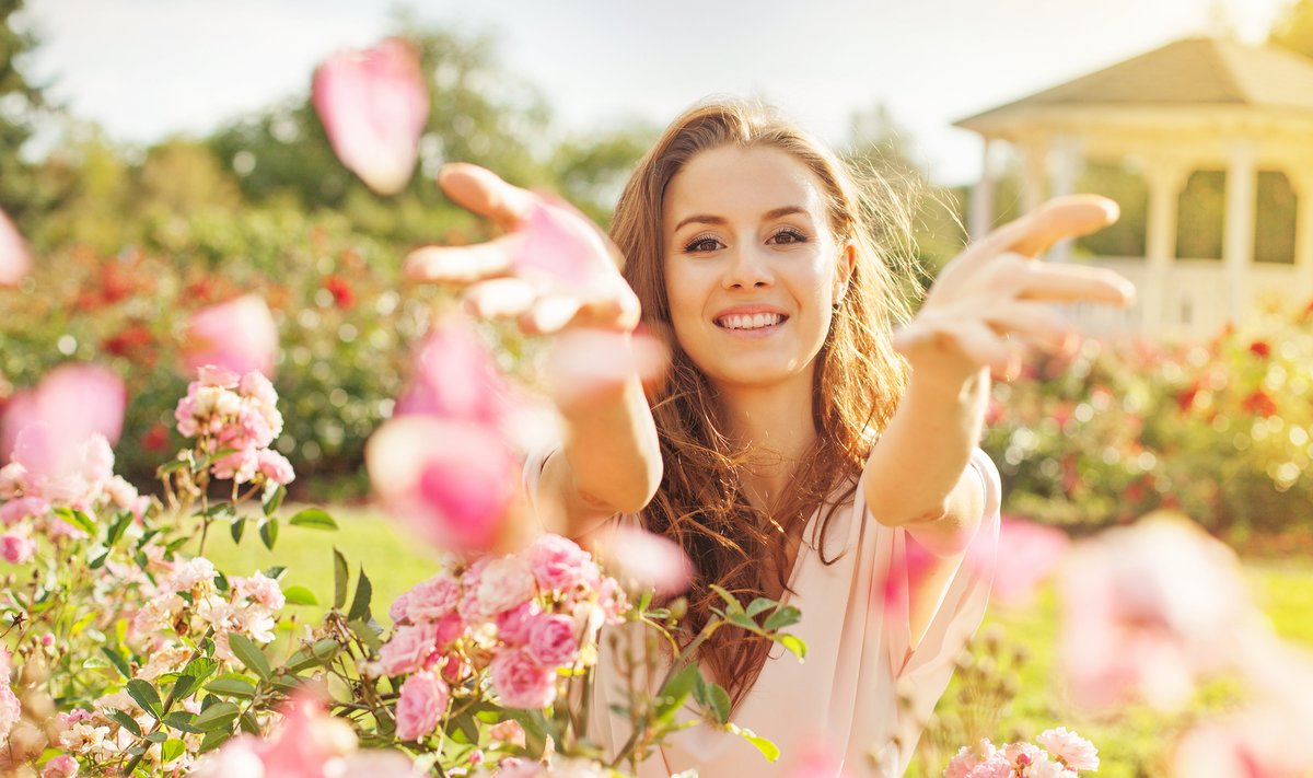 Portrait with roses