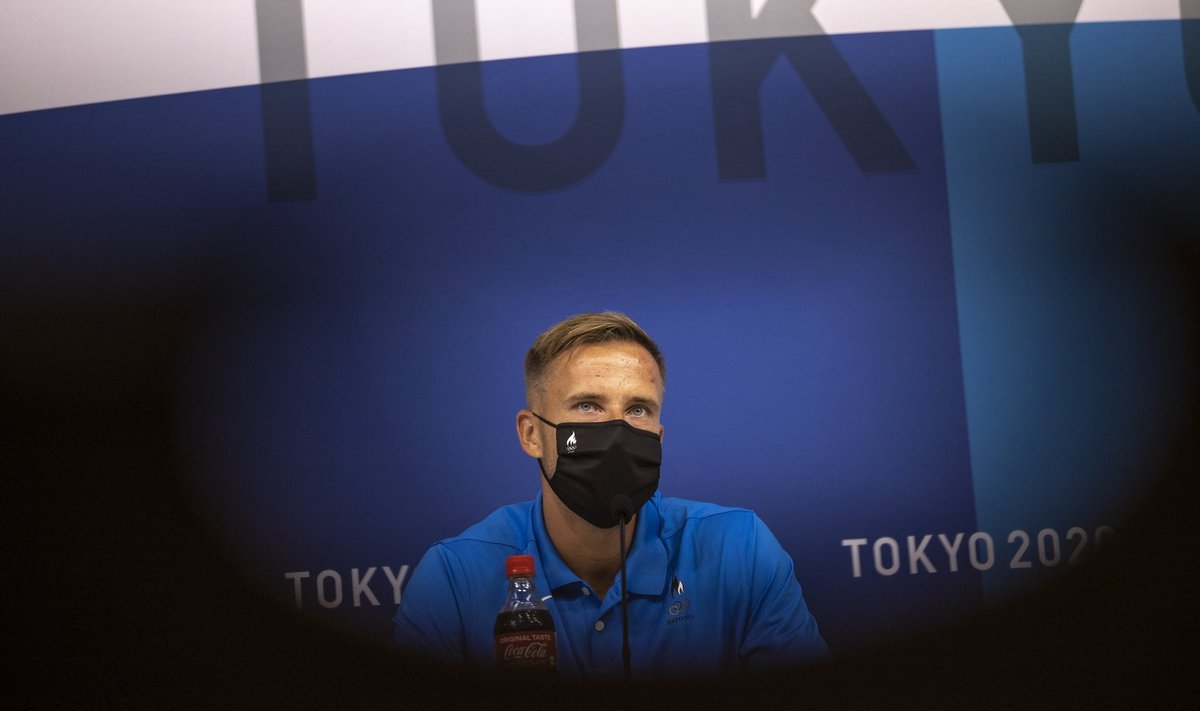 Rasmus Mägi Tokyo 2020 pressikonverentsil 28.07.2021