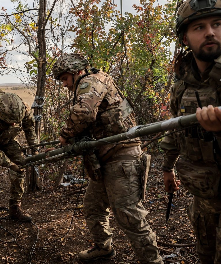 Ukraina sõjaväelased Zaporižžja rindel. Foto tehtud 27. oktoobril 2023.