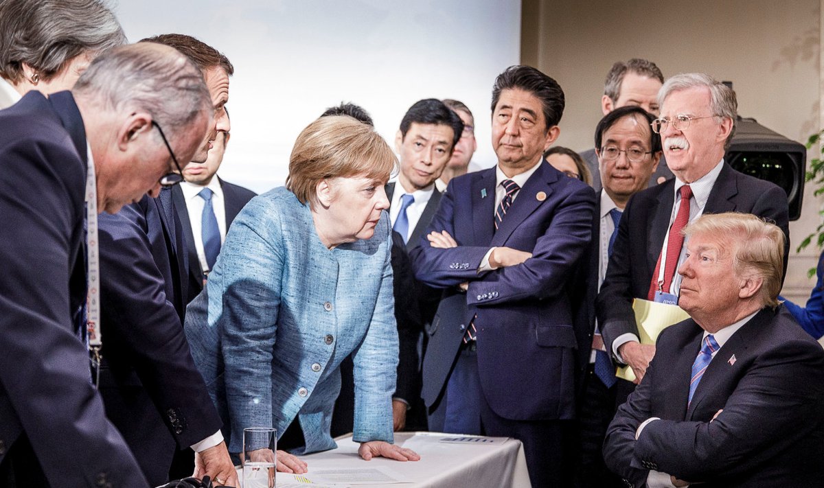 Sellelt pildilt on ilmselt kõige paremini näha G7 kohtumisel valitsenud õhkkonda.