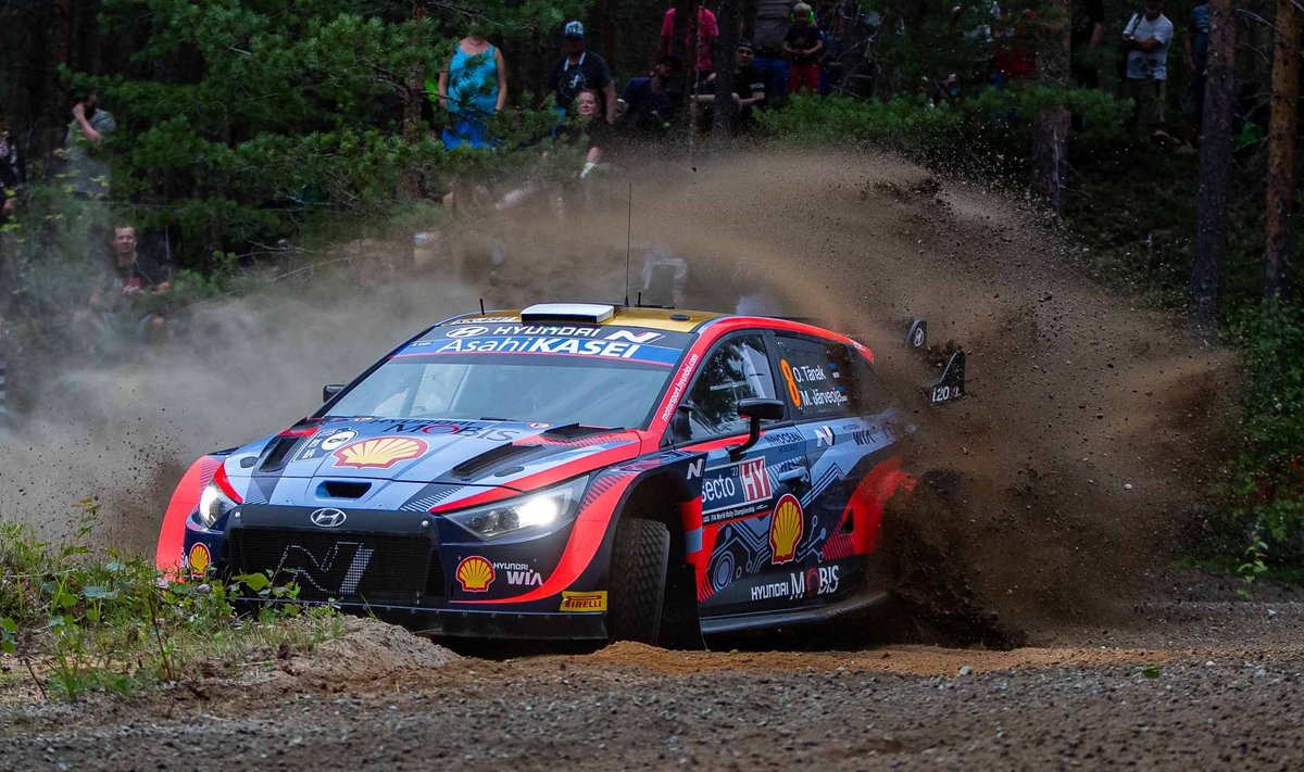 Ott Tänak ja Martin Järveoja võitsid oma karjääri kolmanda Soome MM-ralli.