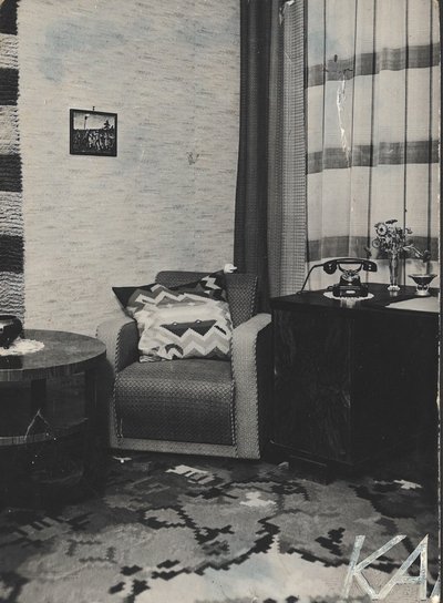 Kangur Veskarus kavandatud ja toodetud tekstiilid. 1937