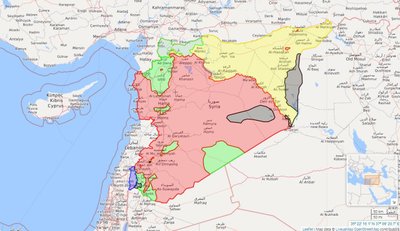 Suurem Süüria kaart - alles on ka ISIS-e alad (must)
