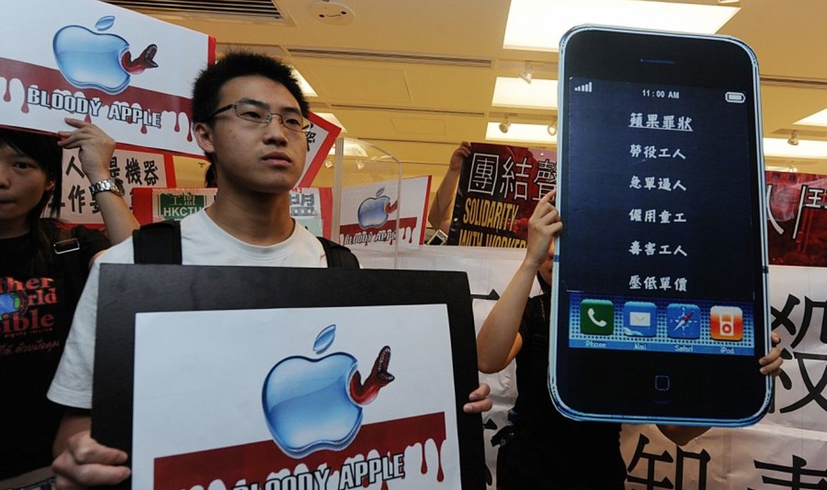 Foxconni vastu protestijad 8. juunil Hongkongis Apple'i poe ees!