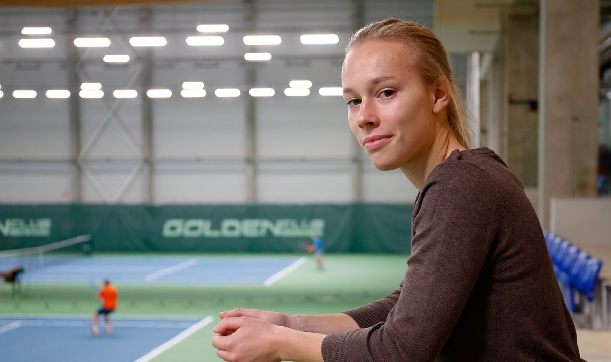 Tallinn, 11.11.2019. Tennisist Jelena Malõgina Tere tennisekeskuses.