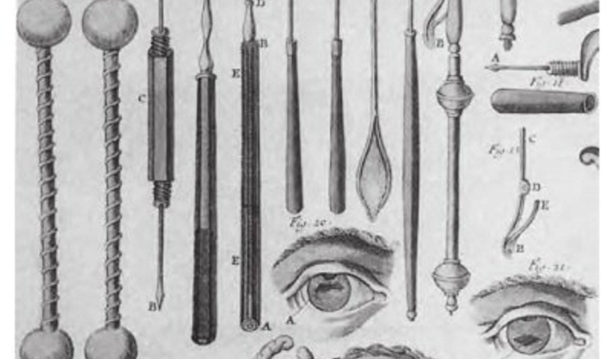 Silmakirurgi tööriistad 18. sajandist