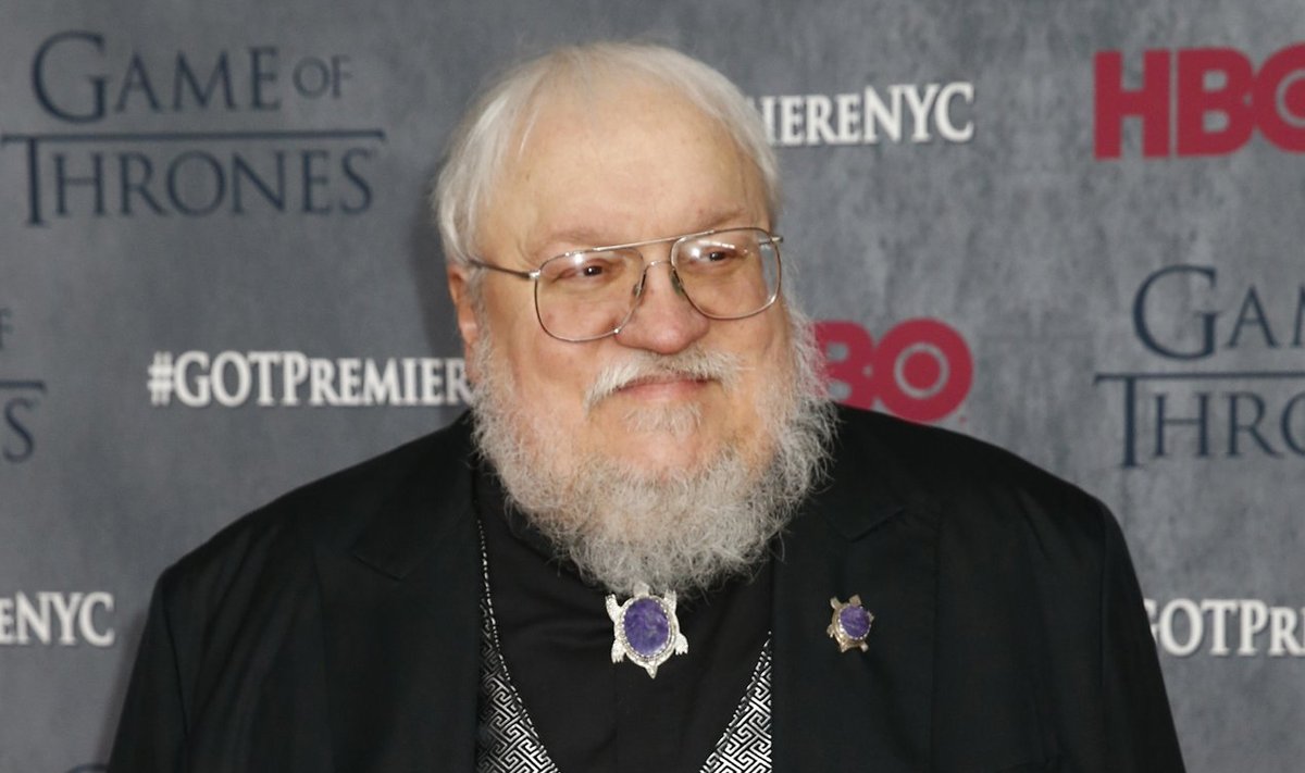 Author and co-executive producer George R.R. Martin arrives for the premiere of the fourth season of HBO series "Game of Thrones" in New York