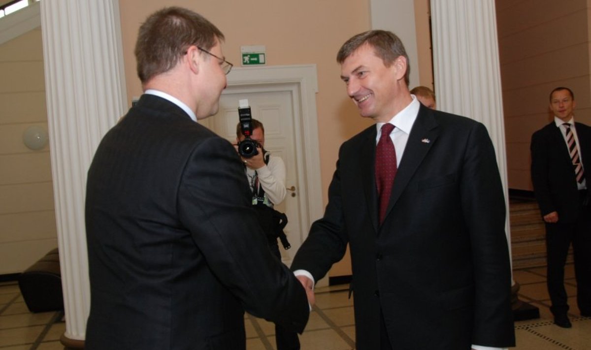 Andrus Ansip ja Valdis Dombrovskis 