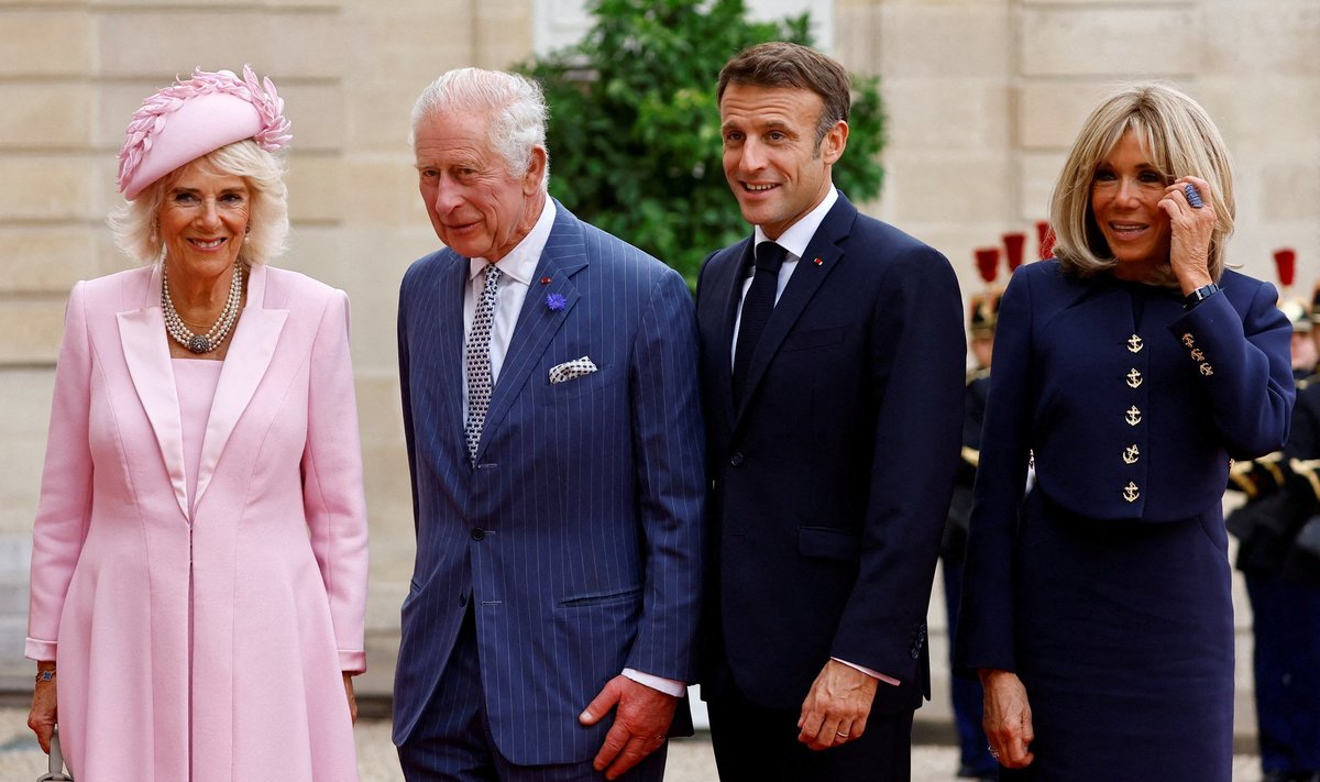 Suurbritannia kuningas Charles III ja kuninganna Camilla saabusid täna Prantsusmaale ning kohtusid president Emmanuel Macroni ja tema abikaasa Brigitte Macroniga.