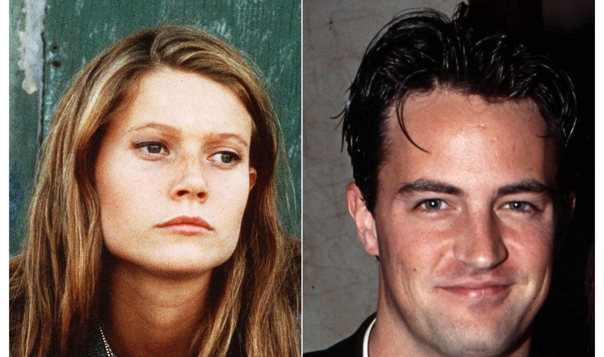 Gwyneth Paltrow 1993. aastal (vasakul) ja Matthew Perry 1995. aastal (paremal).