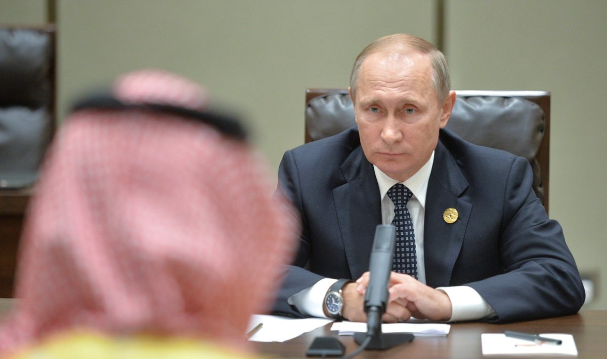 Venemaa president Vladimir Putin eile Saudi Araabia asekroonprintsi Mohammed bin Salmaniga kohtumas.