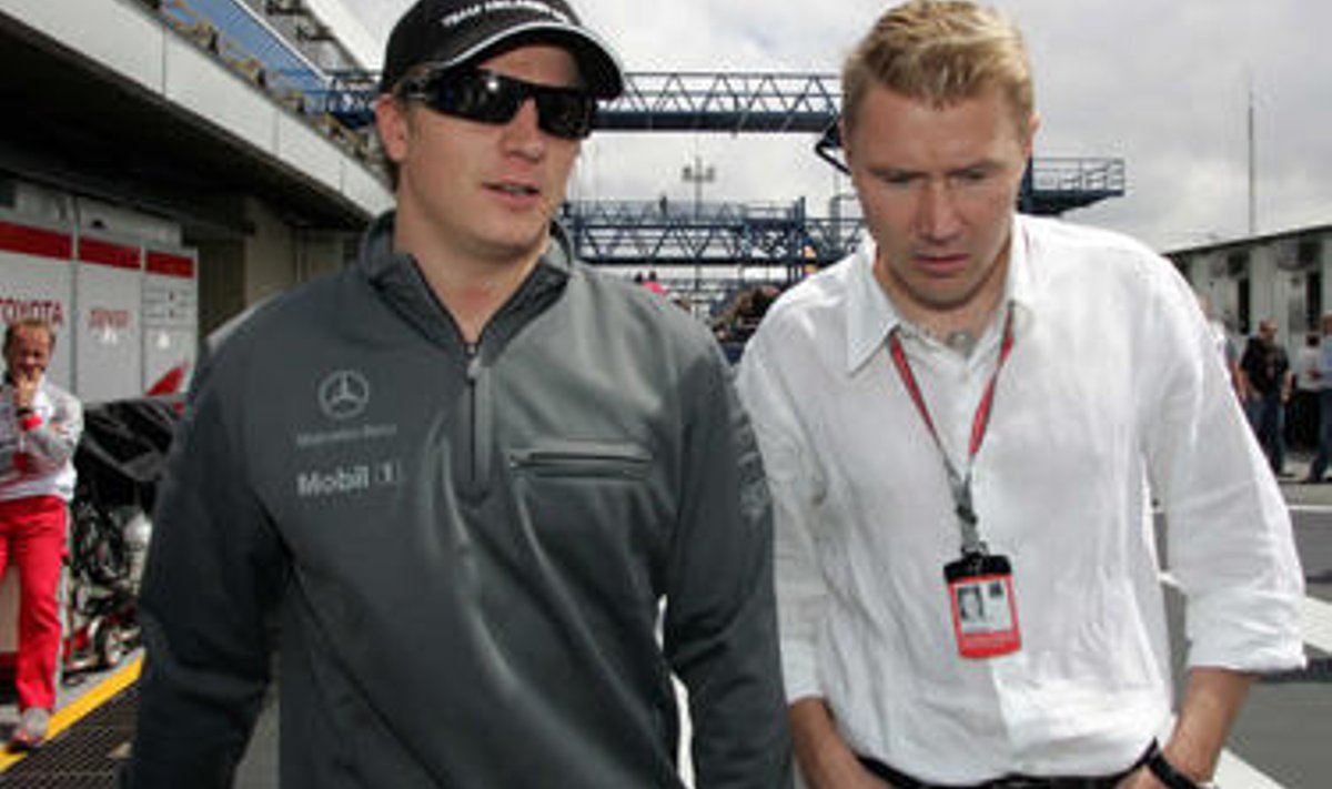 Kimi Räikkönen ja Mika Häkkinen