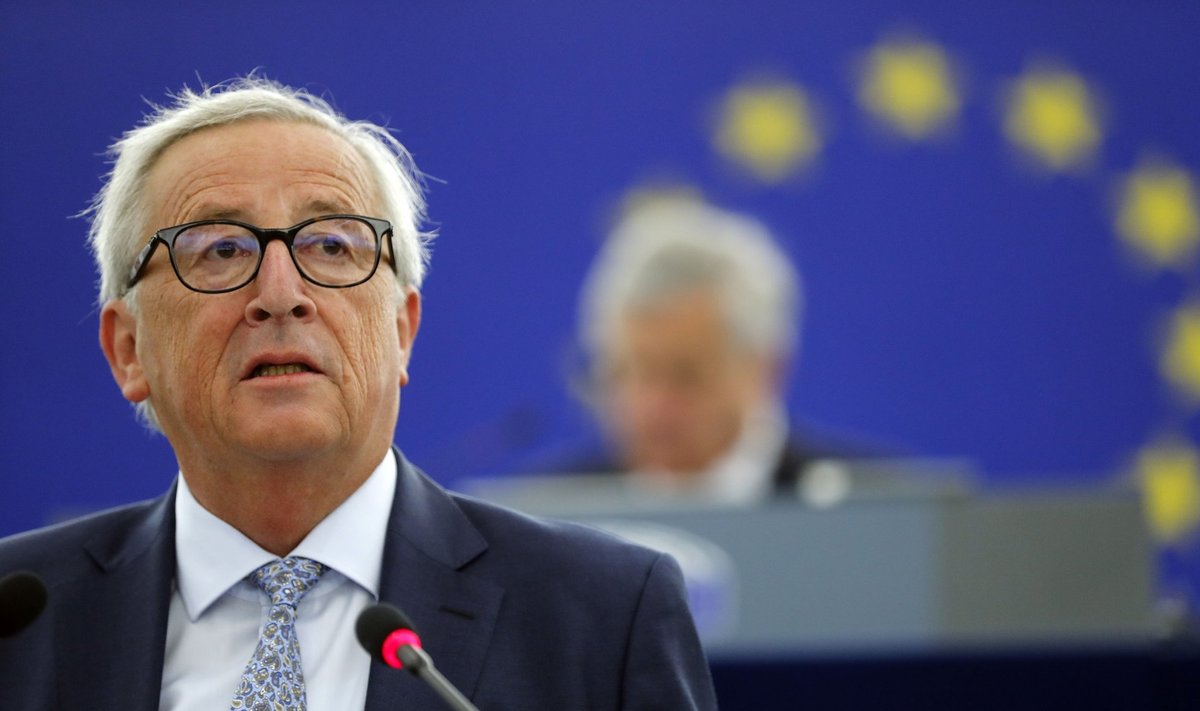 Euroopa Komisjoni juht Jean-Claude Juncker eile Strasbourgis kõnet pidamas