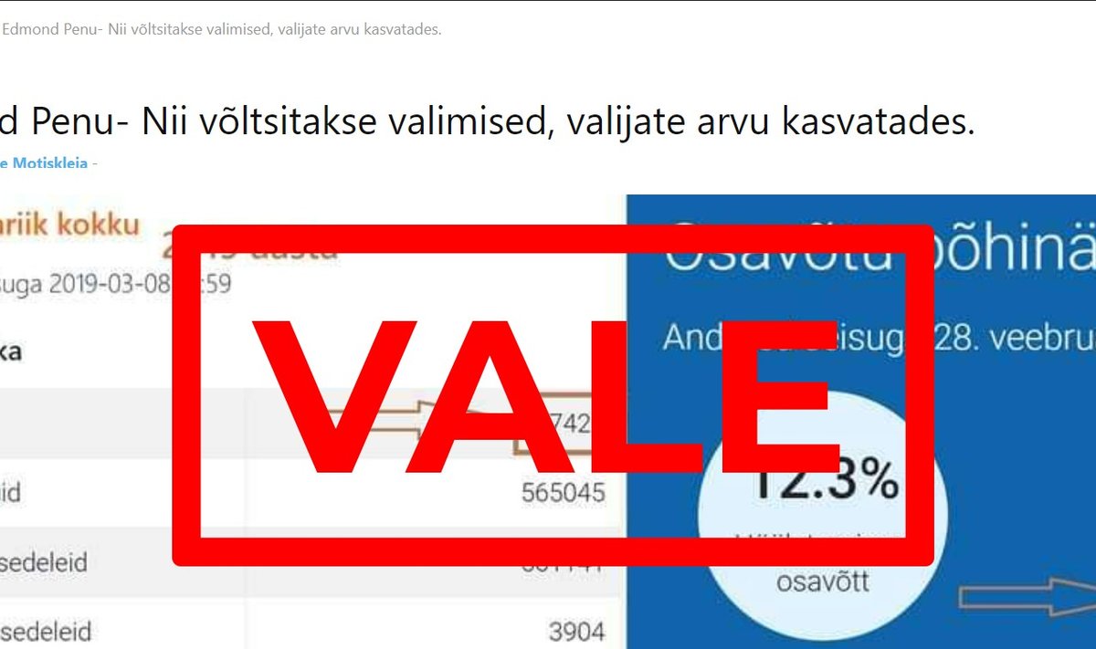 Valijate arvu erinevus ei tõesta valimiste võltsimist.