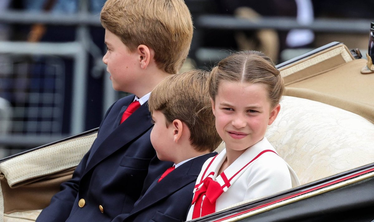 Printsess Charlotte koos vendade prints Louis’ ja prints George’iga.