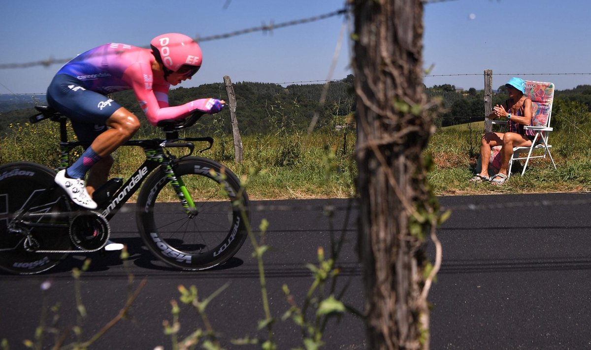 Tanel Kangert 2019. aasta Tour de France'i temposõidus.
