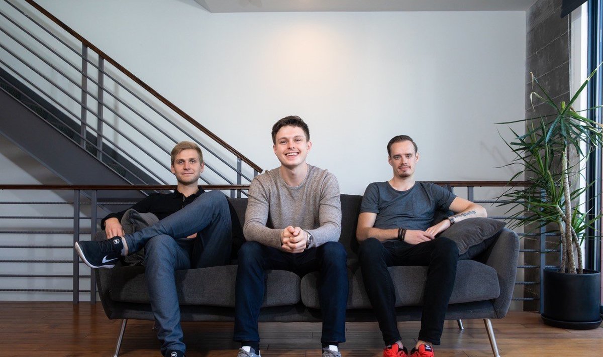 Brainbase asutajad, vasakult Karl Johan Vallner, Nate Cavanaugh, Nikolai Tolkatšjov