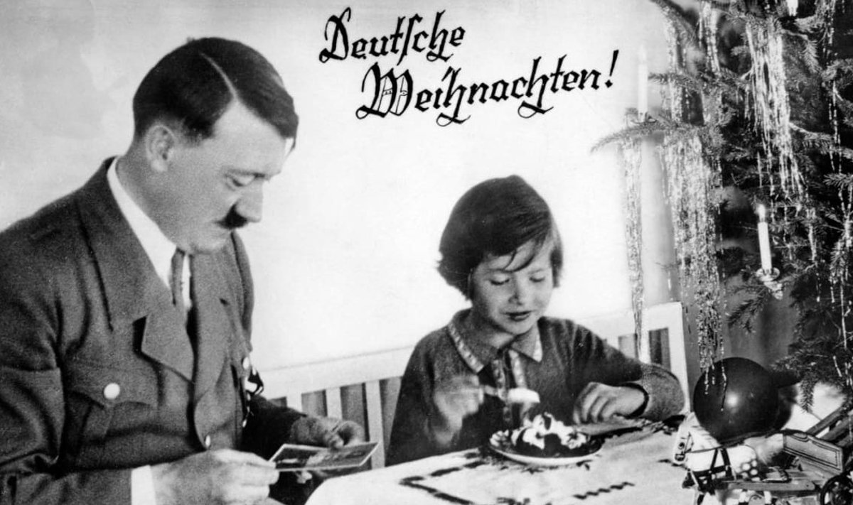 SAKSA JÕULUD: Adolf Hitler muheleb jõululauas, aga kooki ei söö.