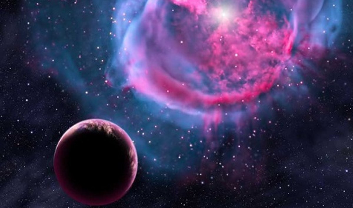 Maa mõõtu Kepler-438b tiirleb lähedalt punase kääbuse ümber, aga temperatuur on seal Maaga võrreldav.