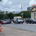 ФОТО | Столкновение трех машин вызвало пробку на Петербургском шоссе в Таллинне
