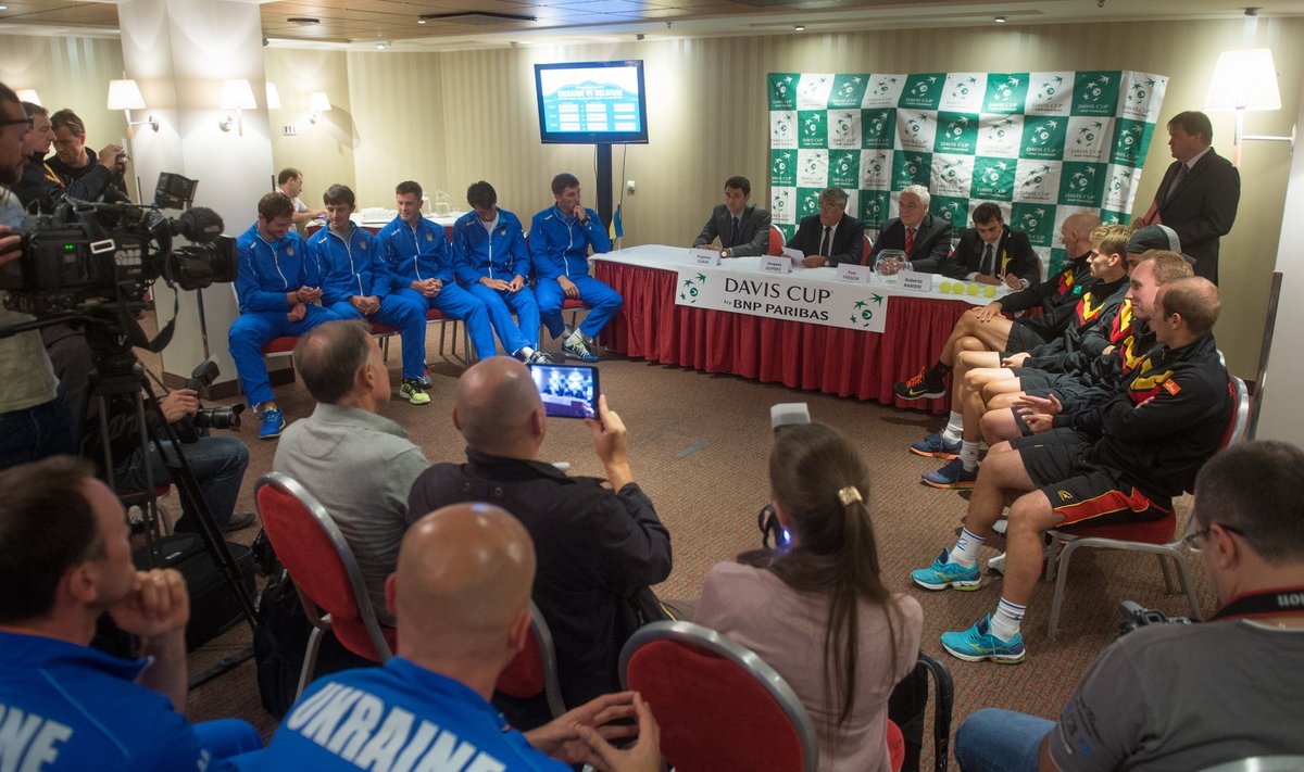 Ukraina ja Belgia Davis Cup kohtumise pressikonverents