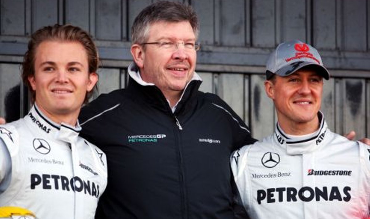 Nico Rosberg, Ross Brawn ja Michael Schumacher