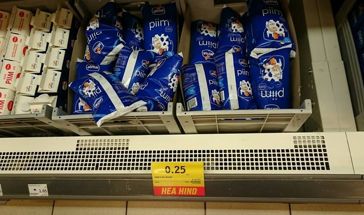 Torupilli Serveris oli 26.juunil piima hinnaks koguni 25 senti