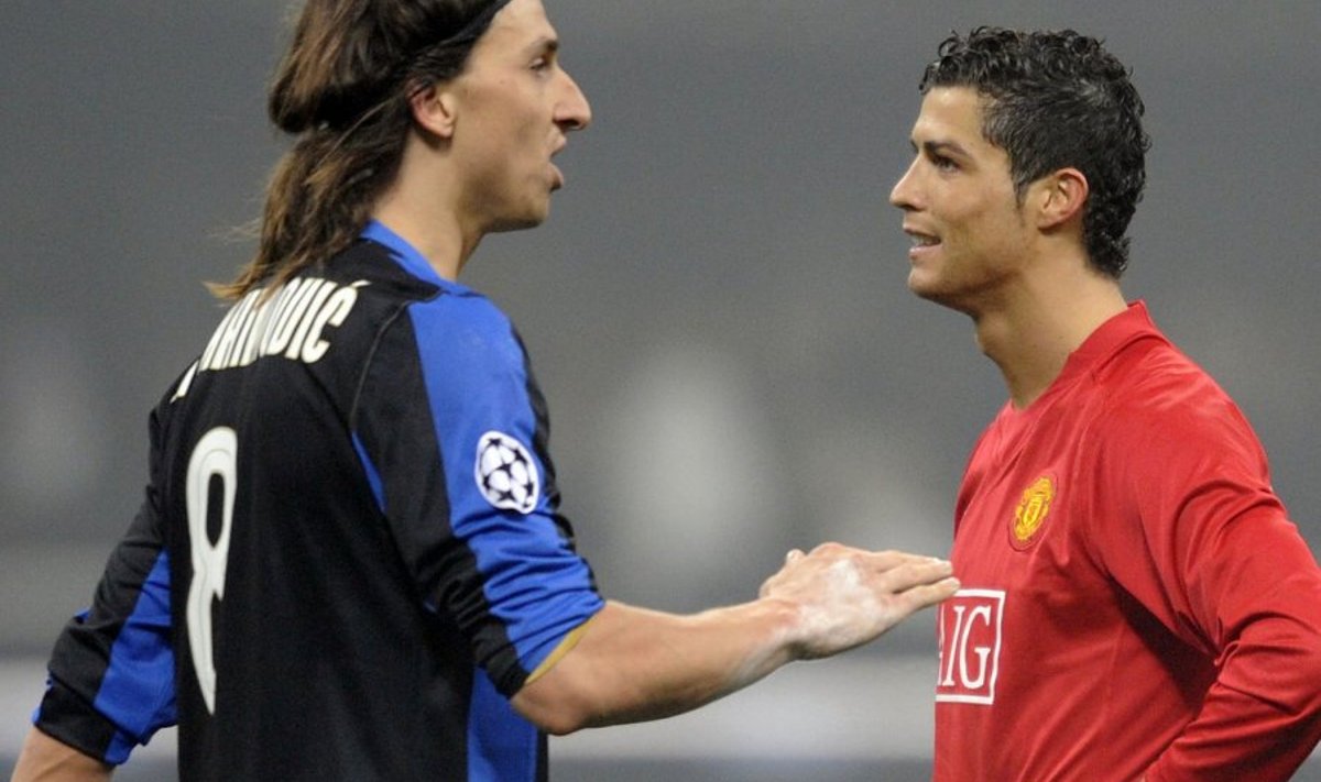 Ibrahimovic ja Ronaldo 2009. aastal vastamisi