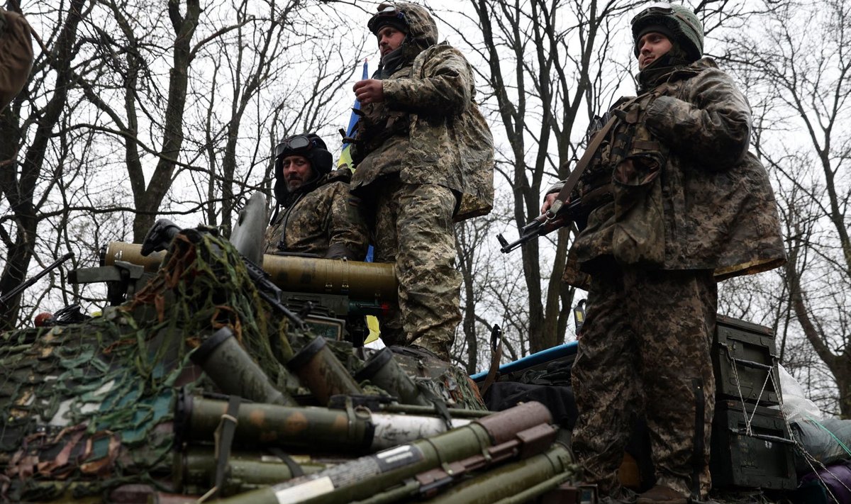 Ukraina kaitseväelased Harkivi oblastis Izjumis. 