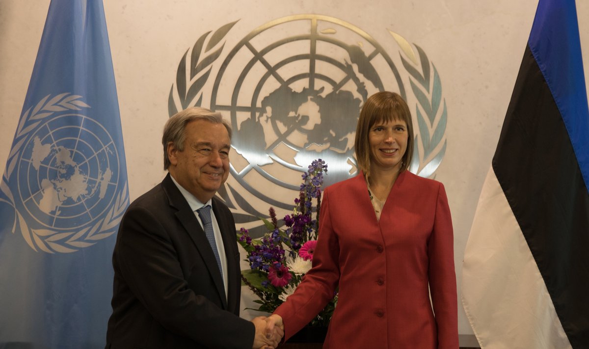 Kersti Kaljulaid  ÜRO peasekretär Antonio Guterres'ga