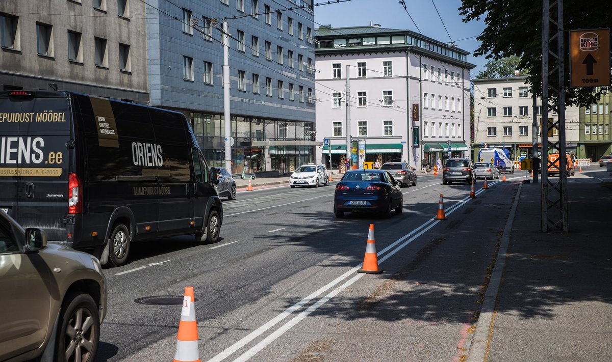 Kalamaja ja kesklinna tänavad peale rattateede rajamist 21.07.2022