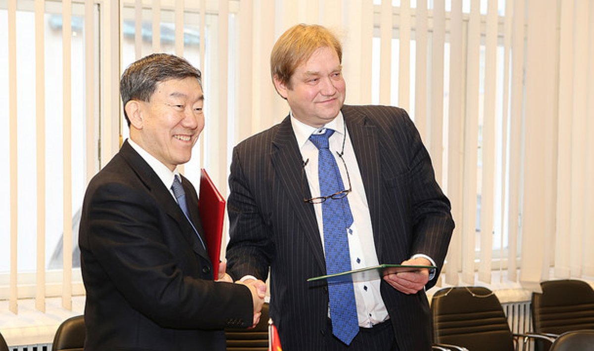 Eesti ja Hiina põllumajandusministeeriumide vahel sõlmitud koostööleppe allkirjastamine 