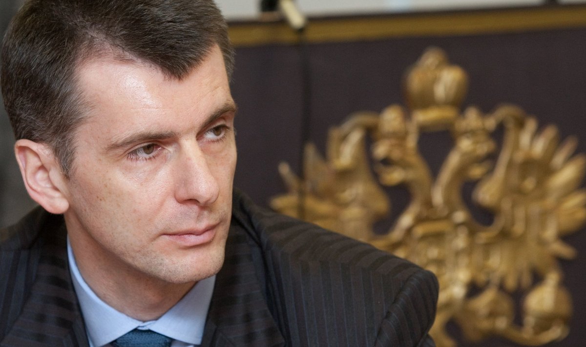 Mikhail Prokhorov, president of the Russian Biathlon Union, at the news conference devoted to the departure of the Russian national biathlon team to the XXI Olympic Winter Games in Vancouver.