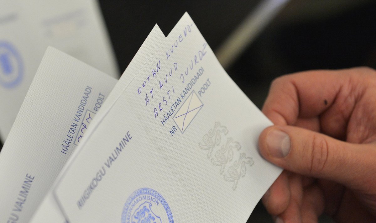 Kehtetud valimissedelid Riigikogu 2015 valimised
