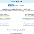 VAATA, milline on tegevuse lõpetanud Estonian Airi uus kodulehekülg