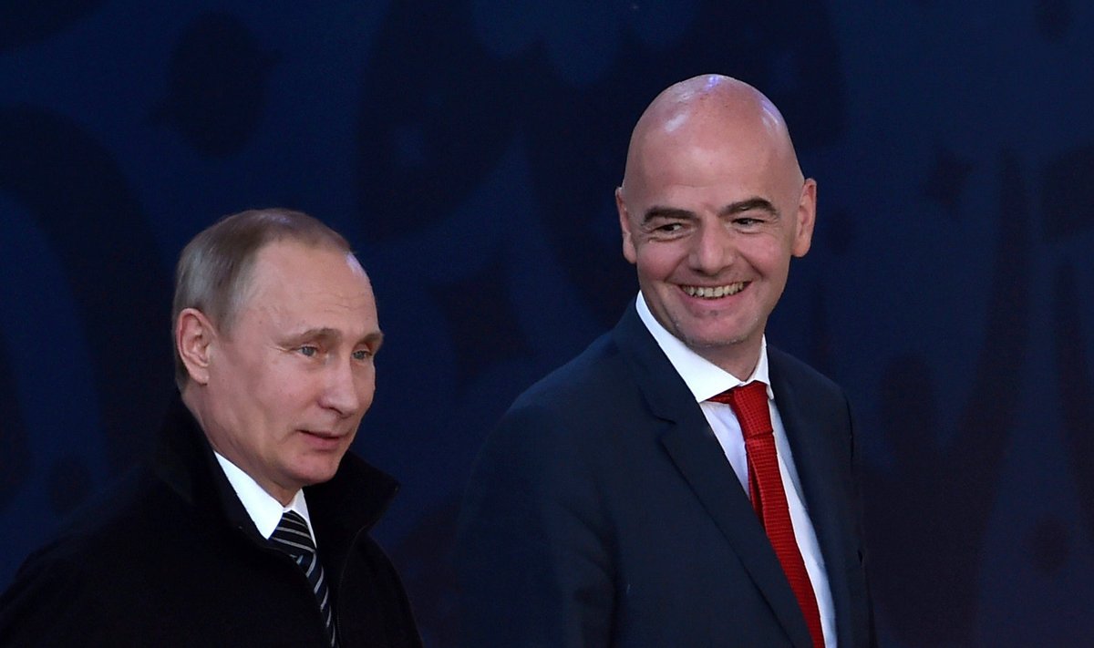 Vladimir Putin ja FIFA president Gianni Infantino