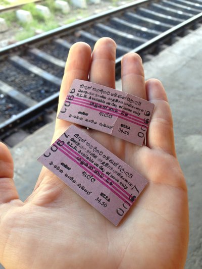 Piletid maailma kõige kaunimale rongisõidule - paraku võeti need meilt pärast rongist lahkumist tagasi. 