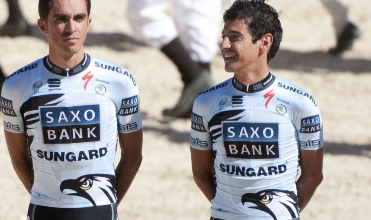 Daniel Navarro (paremal) ja Alberto Contador