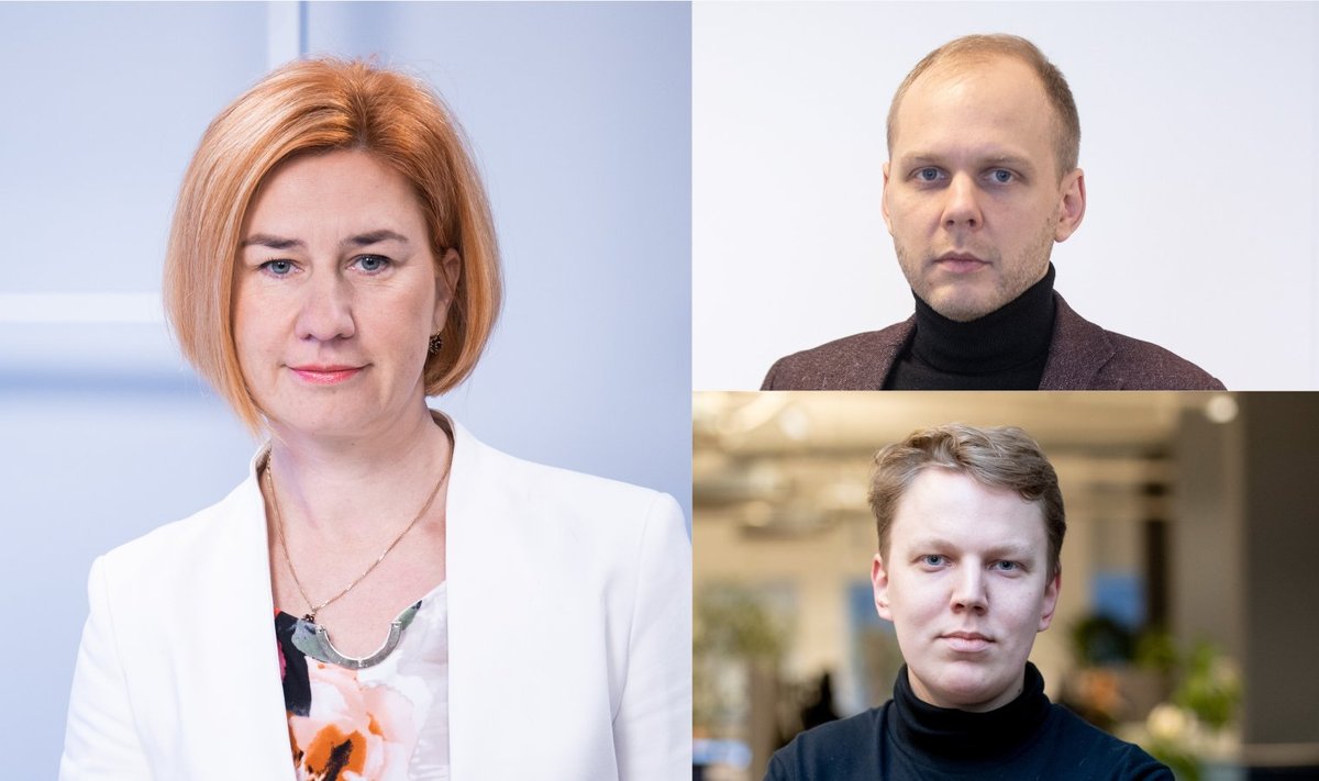SAATES RÄÄGIVAD: Endine peaprokurör Lavly Perling ning ajakirjanikud Urmas Jaagant ja Martin Laine.
